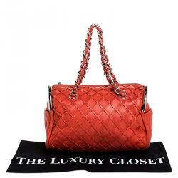 مملوكة مسبقًا Chanel Orange Leather Ultimate Soft Sombrero Bowler Bag