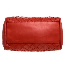 مملوكة مسبقًا Chanel Orange Leather Ultimate Soft Sombrero Bowler Bag