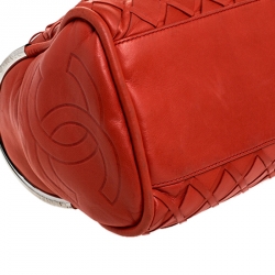 مملوكة مسبقًا Chanel Orange Leather Ultimate Soft Sombrero Bowler Bag