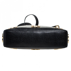 مملوكة مسبقًا حقيبة كتف شانيل جلد أسود فيندج 6 CC بسلسلة