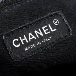 Pre Owned حقيبة شانيل لارج قلاب بوي جلد خروف مبطن أسود