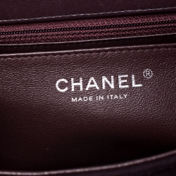 Pre Owned Chanel Burgundy Quilted Jersey Flap Shoulder Bag