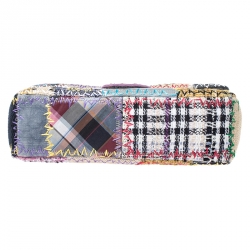 Pre Owned Chanel Multicolor Patchwork Jumbo Classic Single Flap Bag