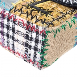 Pre Owned Chanel Multicolor Patchwork Jumbo Classic Single Flap Bag