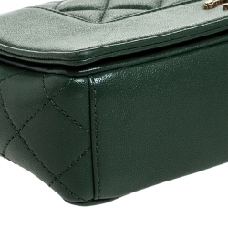 مملوكة مسبقًا حقيبة شانيل قلاب فينتدج مادموازيل جلد مبطنة خضراء