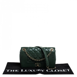 مملوكة مسبقًا حقيبة شانيل قلاب فينتدج مادموازيل جلد مبطنة خضراء