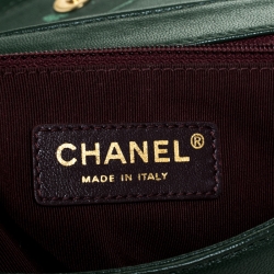 مملوكة مسبقًا حقيبة شانيل قلاب فينتدج مادموازيل جلد مبطنة خضراء