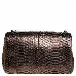Chanel Metallic Python Tassel Flap Bag