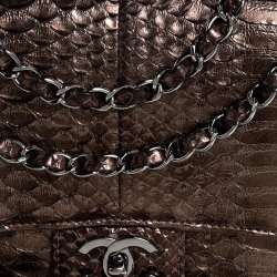 Chanel Metallic Python Tassel Flap Bag