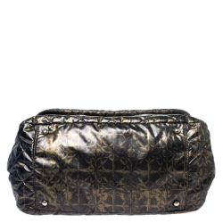 Chanel Metallic Gold Quilted Nylon Accordion Shoulder Bag Medium