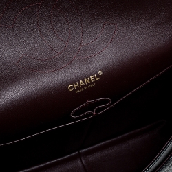 Pre Owned Chanel Black Quilted Caviar Leather Jumbo Classic Double Flap Bag