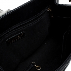 Pre Owned Chanel Black Quilted Leather Shopper Tote