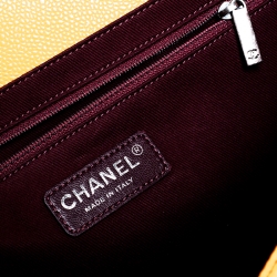 Chanel Orange Quilted Caviar Leather Retro Class Shoulder Bag
