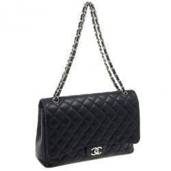 مملوكة مسبقًا Chanel Black Caviar Classic Maxi Flap Bag