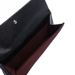 Pre Owned Chanel Black Caviar Leather Double Sided Long Classic Flap Wallet