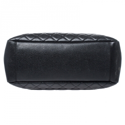 مملوكة مسبقًا حقيبة يد شوبر شانيل غراند جلد كافيار مبطن أسود