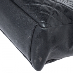 مملوكة مسبقًا حقيبة يد شوبر شانيل غراند جلد كافيار مبطن أسود