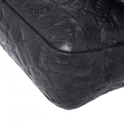 Pre Owned Chanel Black Lucky Charm Embossed Leather CC Flap Bag