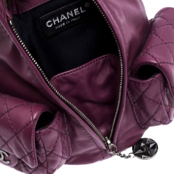 Pre Owned Chanel Purple Quilted Leather Mini Backpack Is Back Backpack