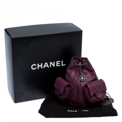 Pre Owned Chanel Purple Quilted Leather Mini Backpack Is Back Backpack