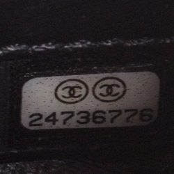 Pre Owned حقيبة شانيل CC فيليجري فايتي جلد أسود/ أزرق كحلي صغيرة مبطنة