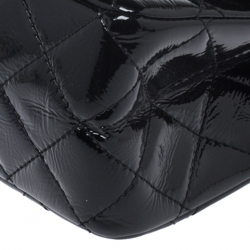 Pre Owned Chanel Black Quilted Patent Leather Reissue 2.55 Classic 227 Flap Bag