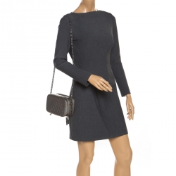 Pre Owned Chanel Grey Vinyl and Leather Small Coco Boy Camera Case Bag