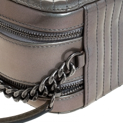 Pre Owned Chanel Grey Vinyl and Leather Small Coco Boy Camera Case Bag