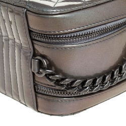 Pre Owned Chanel Grey Vinyl and Leather Small Coco Boy Camera Case Bag