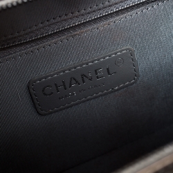 Pre Owned Chanel Grey Vinyl and Leather Small Coco Boy Camera Case Bag