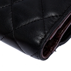 Chanel Black Quilted Leather L-Zip Wallet