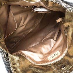 مملوكة مسبقًا حقيبة شانيل Hollywood CC جلد أومبريه ميتالك