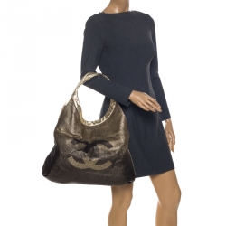 مملوكة مسبقًا حقي بة شانيل Hollywood CC جلد أومبريه ميتالك