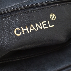 Chanel Black Quilted Leather Vintage CC Tassel Camera Bag