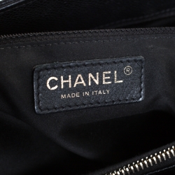 Pre Owned حقيبة شانيل غراند شوبر جلد كافيار سوداء مبطنة