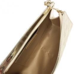 مملوكة مسبقًا Chanel Gold Leather 'Lucky Charms' Pochette