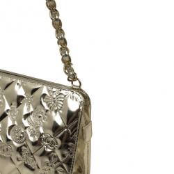 مملوكة مسبقًا Chanel Gold Leather 'Lucky Charms' Pochette