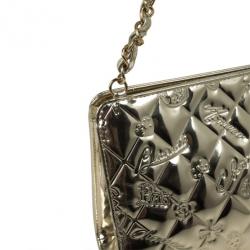 مملوكة مسبقًا Chanel Gold Leather 'Lucky Charms' Pochette