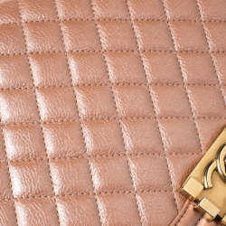 مملوكة مسبقًا Chanel Metallic Peach Quilted Leather New Medium Boy Flap Bag
