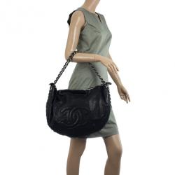 Pre Owned Chanel Black Modern Chain Large Hobo