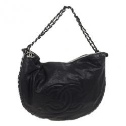 Pre Owned Chanel Black Modern Chain Large Hobo