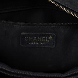 Pre Owned Chanel Black Quilted Caviar Leather Petite Tote Bag