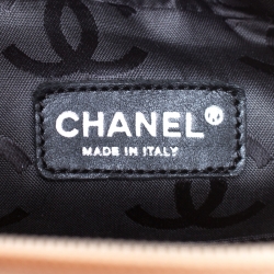 مملوكة مسبقًا حقيبة شانيل ريبورتر لاين كامبون جلد بيج مبطن