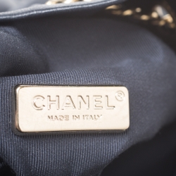 Pre Owned Chanel Navy Blue Quilted Leather Large Seoul Backpack