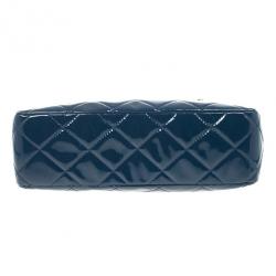 Pre Owned Chanel Vintage Large Blue Quilted Tote Bag 