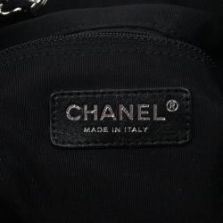Pre Owned Chanel Black Patent Stretch Spirit XL Cabas Hobo