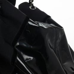 Pre Owned Chanel Black Patent Stretch Spirit XL Cabas Hobo