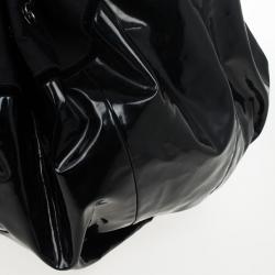 Pre Owned Chanel Black Patent Stretch Spirit XL Cabas Hobo