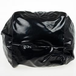 Pre Owned Chanel Black Patent Stretch Spirit XL Cabas Hobo
