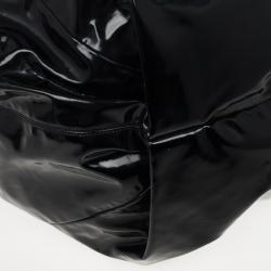 Pre Owned Chanel Black Patent Stretch Spirit XL Cabas Hobo
